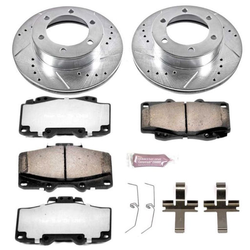 Power stop z36 truck & tow brake kit for porsche upgrade - front view
