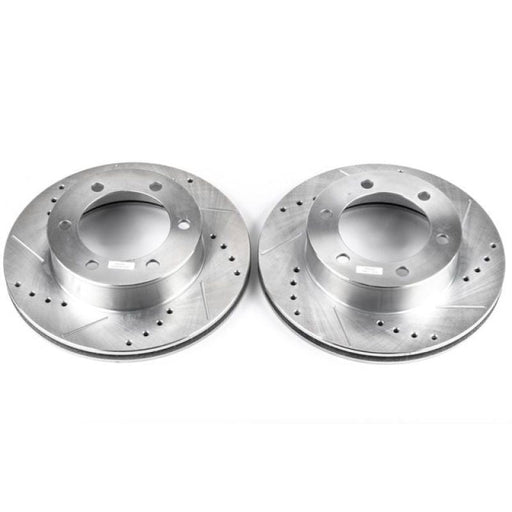 Power stop jeep wrangler front evolution drilled & slotted rotors - pair