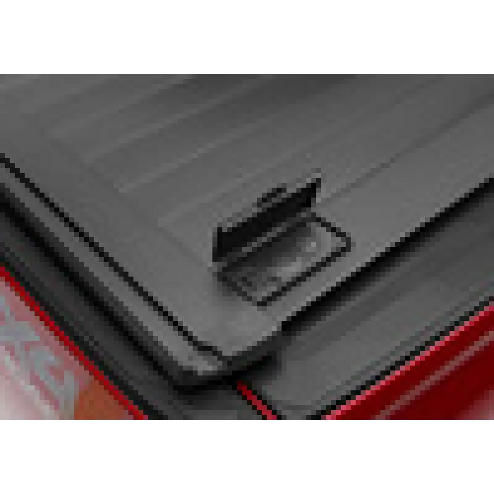 Red car with black roof - RetraxPRO XR for 16-18 Tacoma Double Cab, trax rail compatible with slot accessories