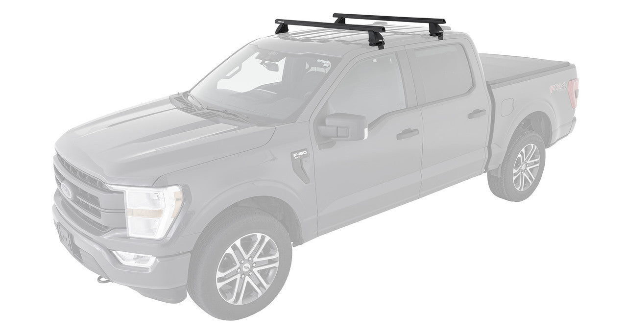 Rhino-Rack 19-21 Chevrolet Silverado 1500 4 Door Pick Up Vortex 2500 2 Bar Roof Rack - Black