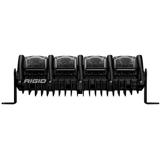 Front view of Rigid Industries 10in Adapt Light Bar with black and white LEDs