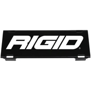White logo on Rigid Industries 10in E-Series Light Cover - Black