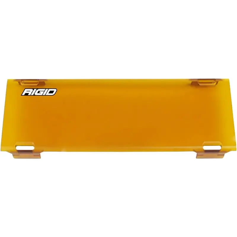 Yellow plastic tray with ’Fio’ on it, Rigid Industries 10in E-Series light cover - Yellow - Trim 4in & 6in.