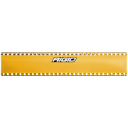 Yellow plastic light cover with ’fi’ sign for Rigid Industries 10in SR-Series – Jeep Wrangler & Ford Bronco.