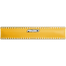 Yellow plastic tube with white and black stripe light cover for Jeep Wrangler and Ford Bronco.