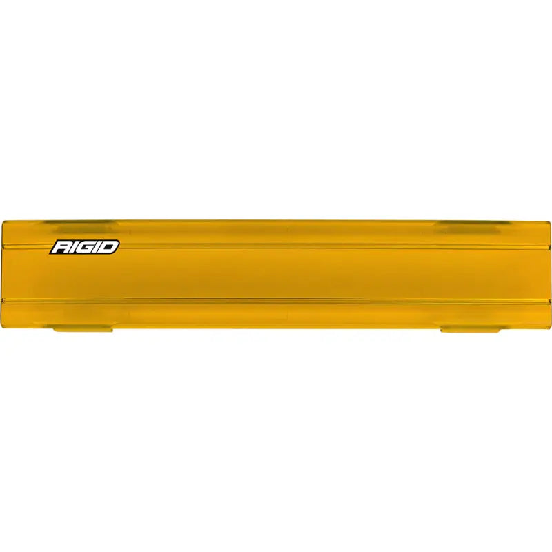 Yellow FIO plastic box on Rigid Industries 10in SR-Series Pro Light Cover - Black