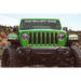 Green jeep jl hood mount kit with decal on front, 20in adapt series.