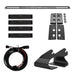 Black car door handle kit with red light in Rigid Industries 2021 Ford Bronco Roof Line Light Kit.