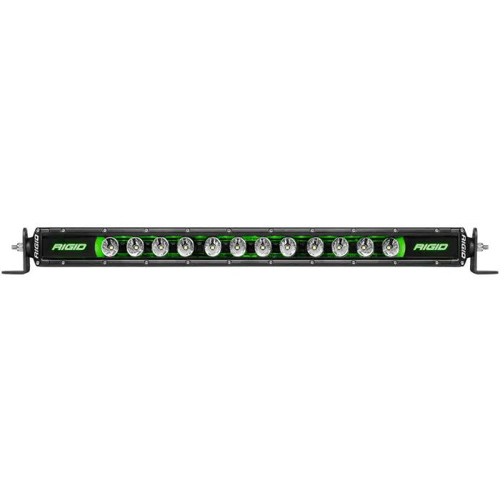 Rigid Industries 20in Radiance Plus SR-Series Single Row LED Light Bar with green light and multiple backlight options