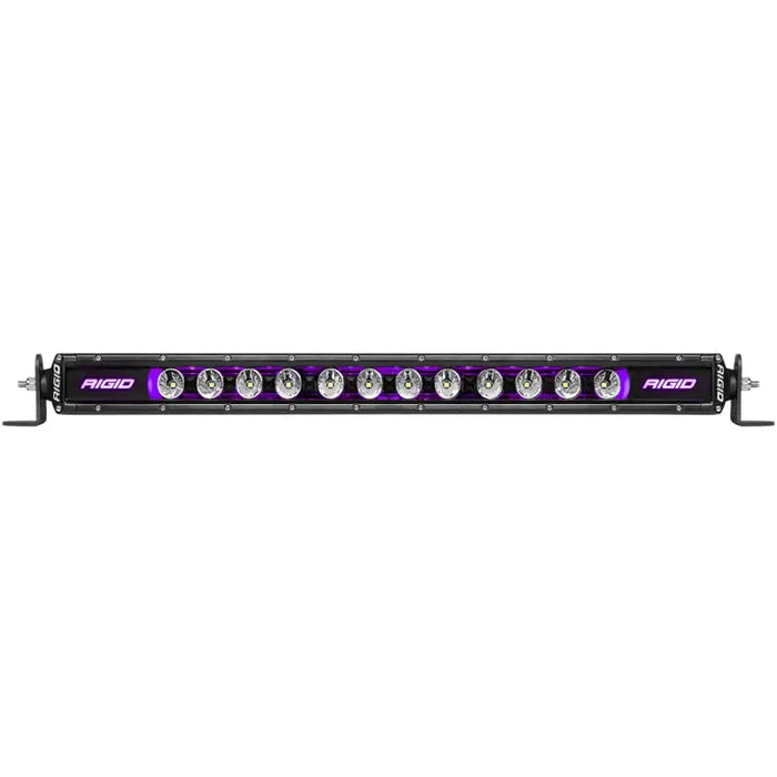 Rigid Industries Radiance LED light bar with black and purple lights