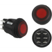 Rigid Industries red LED light on/off switch for Jeep Wrangler.