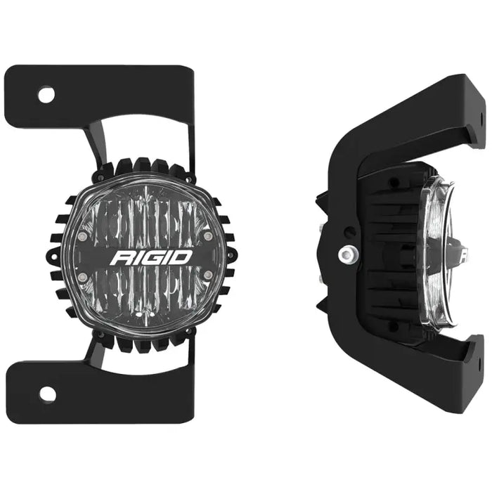 Black LED fog mount kits for motorcycle - Rigid Industries 360-Series 4in LEDs