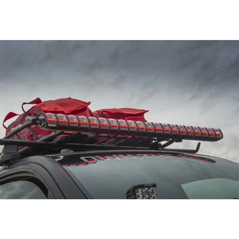 Rigid Industries 40in Adapt Light Bar with Red Roof Rack for Cars