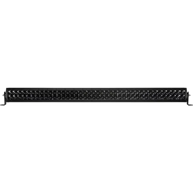 Black metal shelf against white background - Rigid Industries 40in E Series Spot - Edition with LED technology.