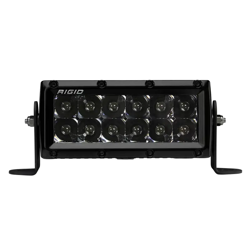 Rigid Industries 6in E Series Spot - Midnight Edition with Rigid LED light bar.