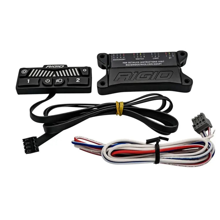 Rigid Industries Adapt Light Bar Dash Switch Panel Controller Kit with pair of remote controls for car.