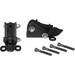 Black plastic low profile mounting brackets with screws for Rigid Industries Adapt Stealth Mount Bracket Kit