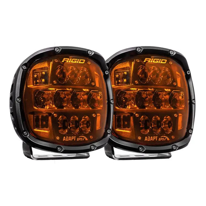 Pair of Rigid Industries Adapt XP w/ Amber PRO Lens for 2007-2013 Ford F250 - Amber Pro Edition