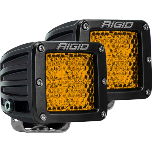 Rigido LED light pods for trucks - Rigid Industries D-Series - Diffused Rear Facing High/Low - Yellow - Pair