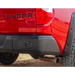 Red truck with black bumper shown in Rigid Industries D Series PRO Midnight Edition - Spot - Diffused - Pair.