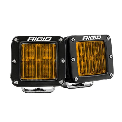 Rigid Industries D-Series PRO SAE Fog Yellow Pair - Rigid side lights pair for low-visibility conditions.