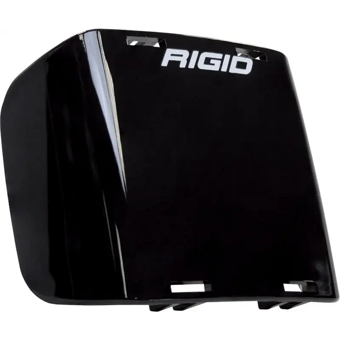 Black Rigid Industries D-SS light cover with ’rig’ on motorcycle helmet