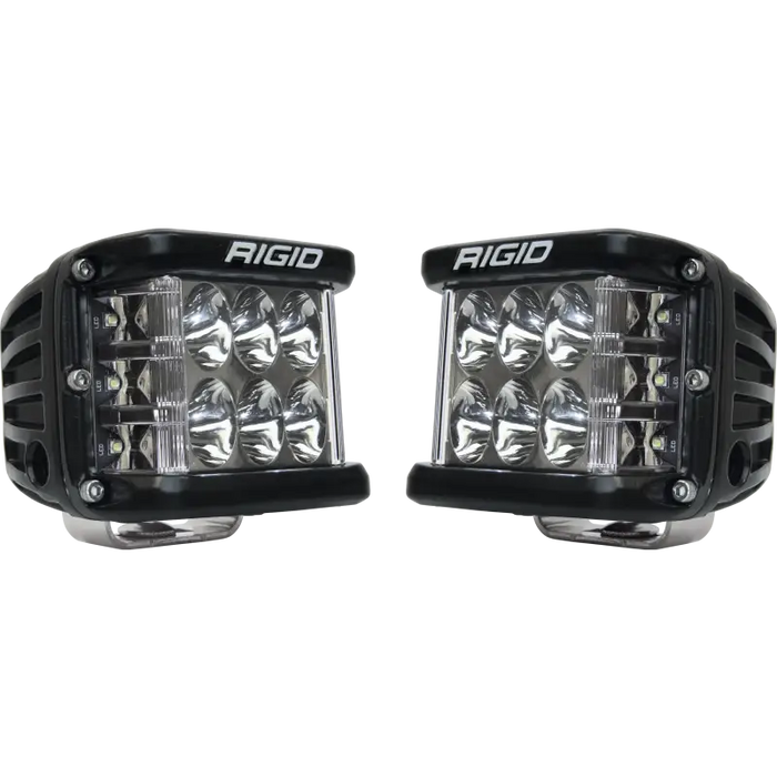 Rigid Industries D-SS - Driving - Set of 2 - Black Housing LED lighting solution for front bumper on Jeep Wrangler.