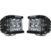 Rigid Industries D-SS - Spot - Set of 2 Black LEDs for Jeep Wrangler Bumper Lighting Solution