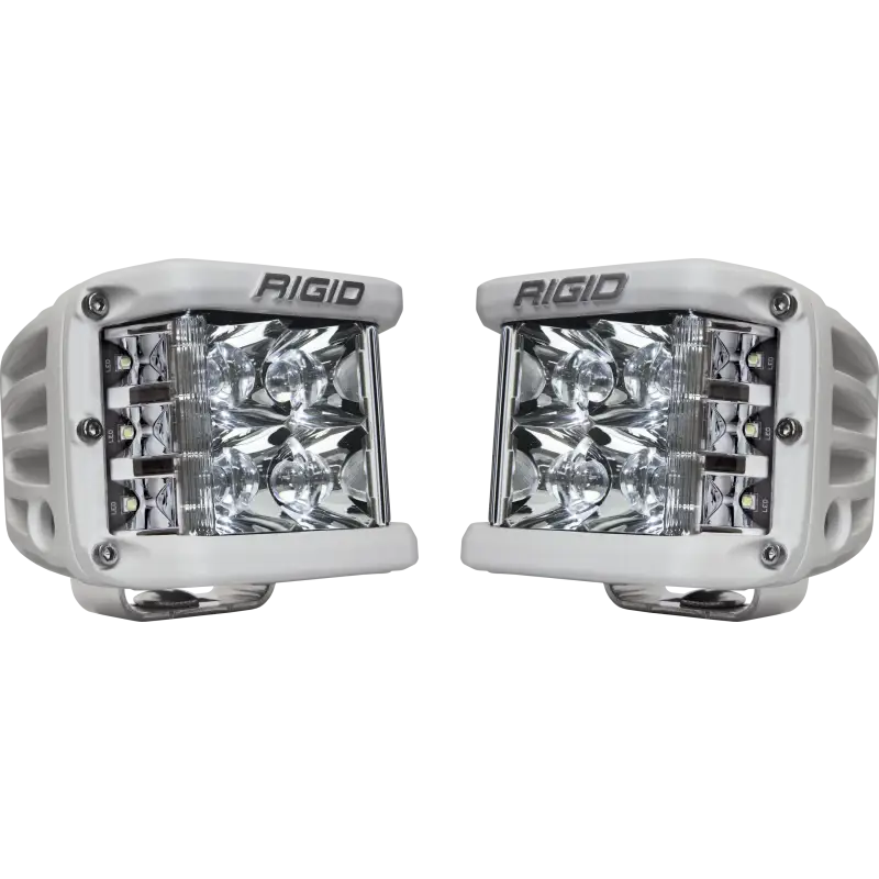 Pair of LED front light solution for Jeep Wrangler - Rigid Industries D-SS Spot Set of 2 White Housing