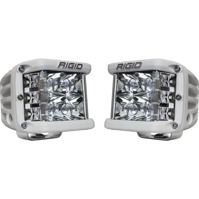 Pair of LED front light solution for Jeep Wrangler - Rigid Industries D-SS Spot Set of 2 White Housing