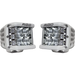 Pair of LED front light solution for Jeep Wrangler - Rigid Industries D-SS Spot Set of 2 White Housing