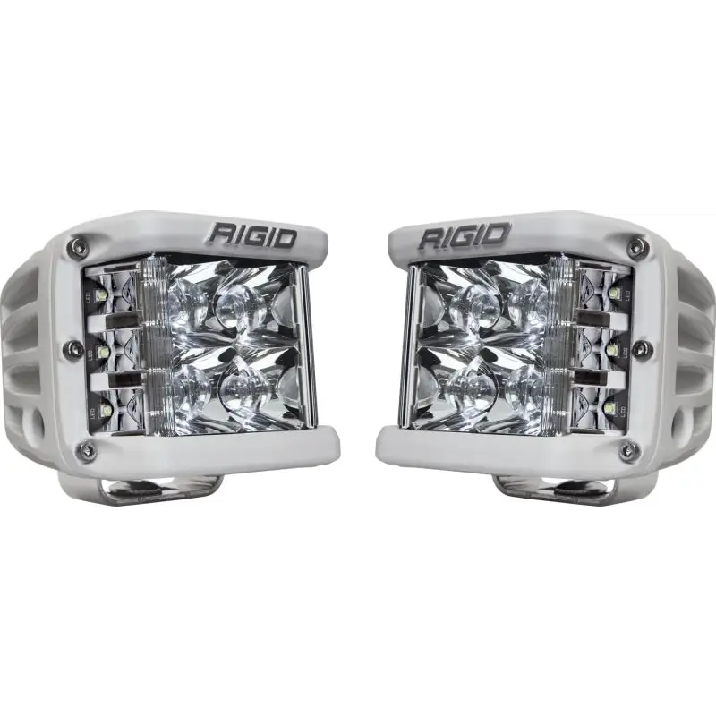 Rigid Industries D-SS - Spot - Set of 2 - White Housing - pair of silver shooting leds for front car lighting solution