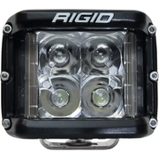 Rigid Industries D-SS black housing lighting solution with shooting LEDs for Jeep Wrangler.