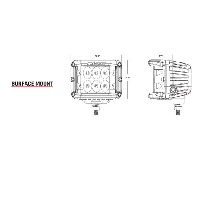 Rigid Industries D-SS Spot w/ Amber PRO Lens (Pair) featured image on white background