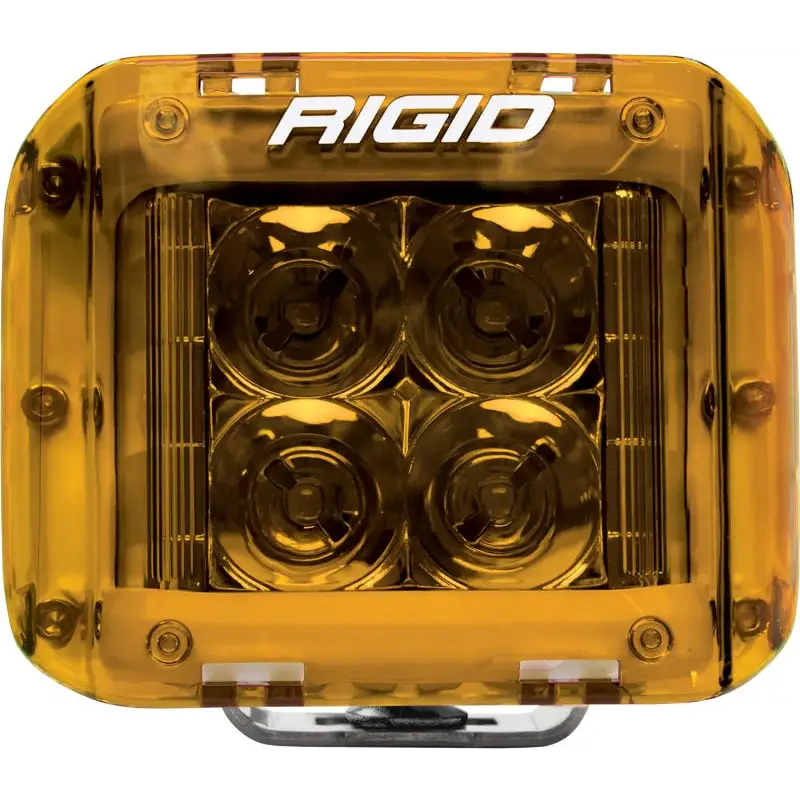 Rigid Industries D-SS LED Cube Light with Yellow Cover for Jeep Wrangler and Ford Bronco