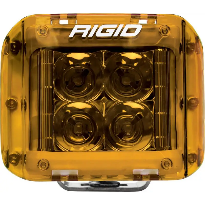 Rigid Industries D-SS LED Cube Light with Yellow Cover for Jeep Wrangler and Ford Bronco