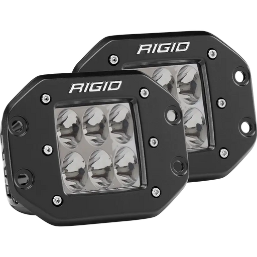 Rigido LED Light Pods for Off Road Vehicles - Rigid Industries D2 - Flush Mount - Driving Pair