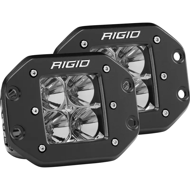Rigido LED light pods for off-road vehicles - Rigid Industries Dually Flush Mount Flood Set of 2 - lighting solution
