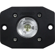 Rigid Industries Ignite Flood - FM - Black LED light with white light on it
