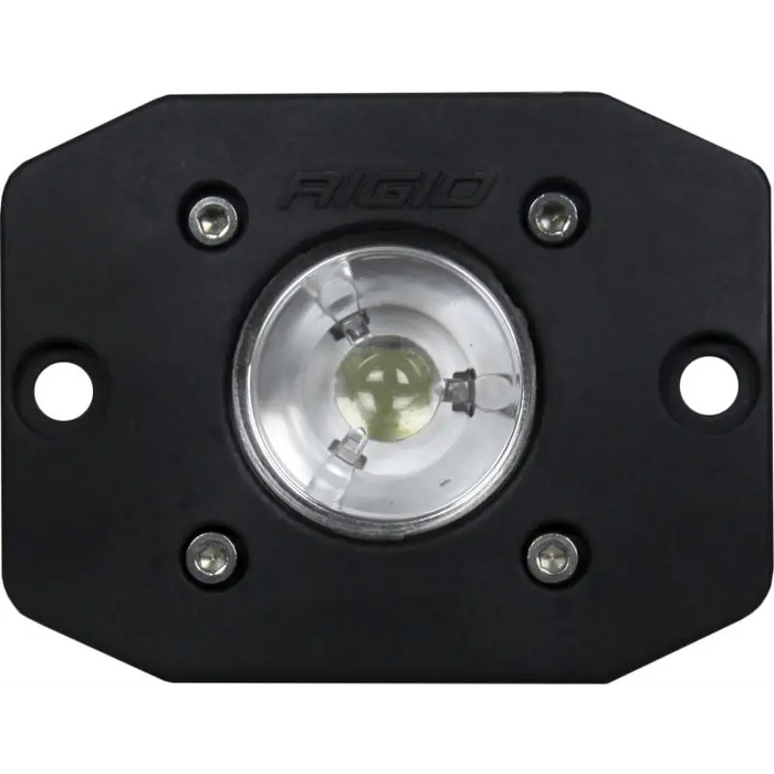 Rigid Industries Ignite Flood - FM - Black LED light with white light on it