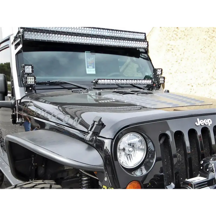 Rigid Industries Jeep JK Double A-Pillar Mount with Light Bar