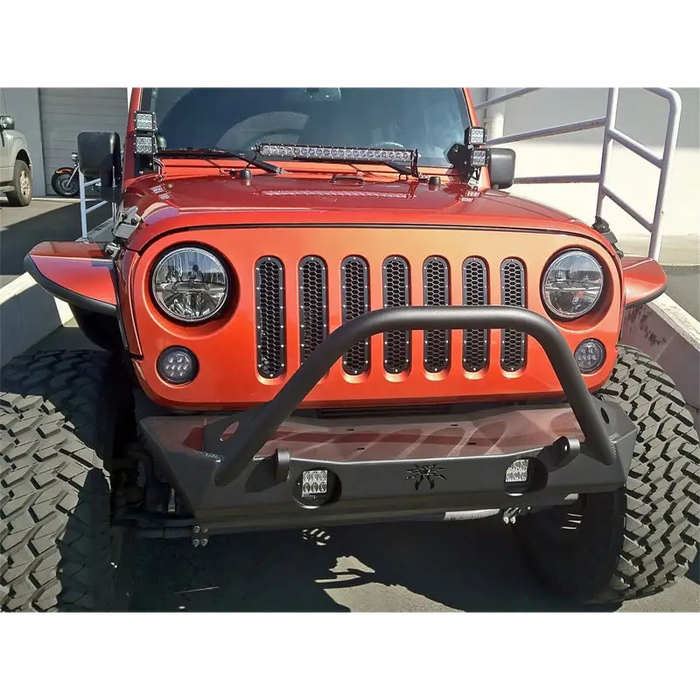 Rigid Industries Jeep JK Double A-Pillar Mount showcasing front bumper bars.