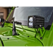 Green ATV light mounted on front of green ATV - Rigid Industries Jeep JK A-Pillar Mount Kit