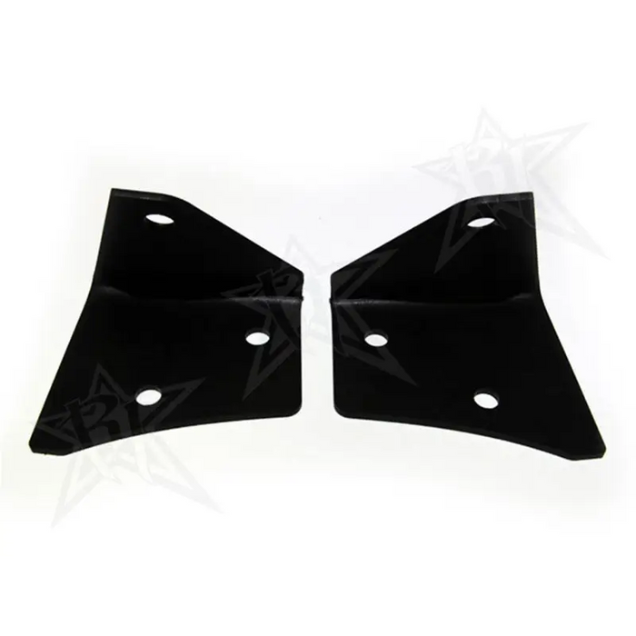 Black plastic brackets for Rigid Industries Jeep JK A-Pillar Mount Set of 2 - Dually/D2 kit.