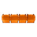 Orange plastic barrels displayed in Rigid Industries Light Cover for Adapt Amber PRO - 10in.