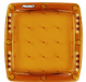 Yellow light cover for jeep wrangler - square orange glass tray with dots