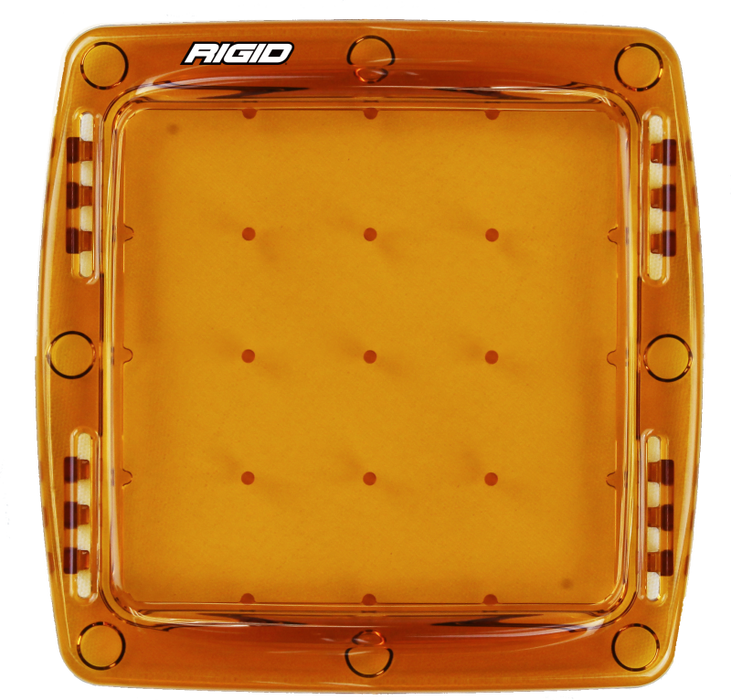 Orange glass tray with dots, rigid industries q-series light cover - yellow for jeep wrangler and ford bronco