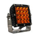 Rigid Industries Q-Series Spot with Amber PRO Lens LED Light on Metal Stand