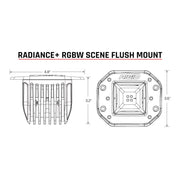 Rigid Industries Radiance+ Scene RGBW Flush Mount Pods - Pair