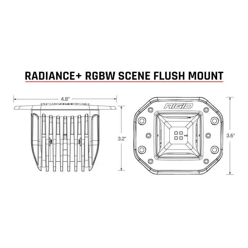Rigid Industries Radiance+ Scene RGBW Flush Mount Pods - Pair